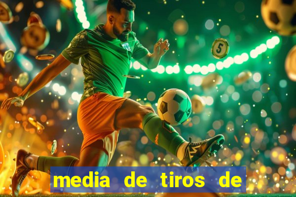 media de tiros de meta por jogo